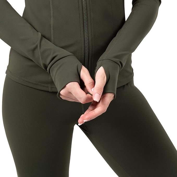 YITTY Active Women's Ultraluxe Full Zip Jacket, Athleisure, 4-Way-Stretch, Thumbholes