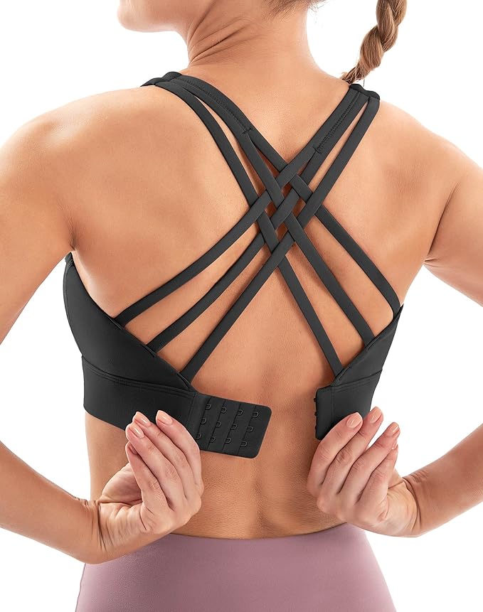 IUGA Sports Bras for Women High Support Large Bust High Impact Womens Sports Bras Strappy Padded Sports Bra