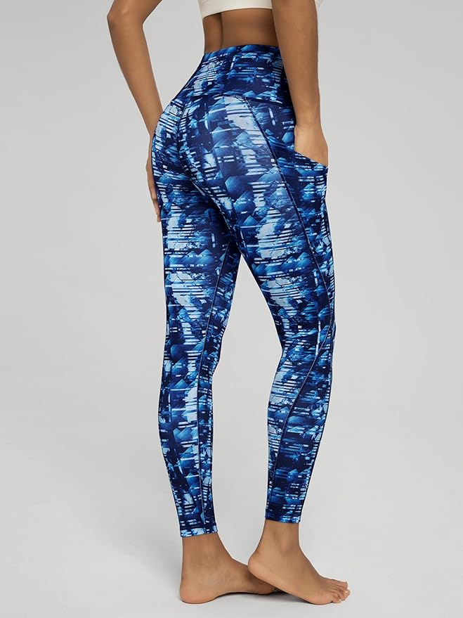 ODODOS Women's High Waisted Yoga Leggings with Pockets, Tummy Control Non See Through Workout Athletic Running Yoga Pants