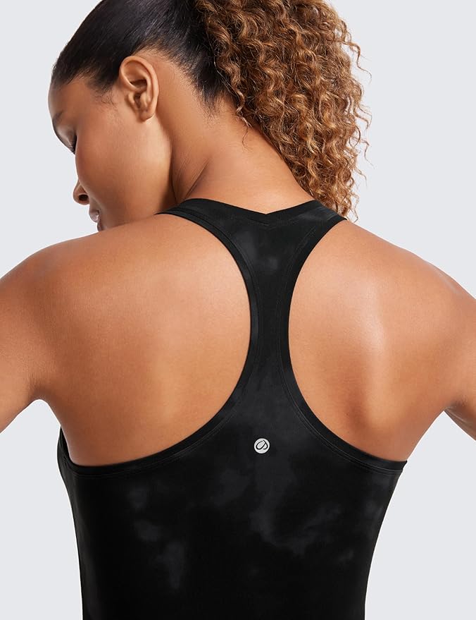CRZ YOGA Butterluxe Racerback Tank Tops for Women - Yoga Workout Casual Gym Athletic Camisole Tight Sleeveless Shirts