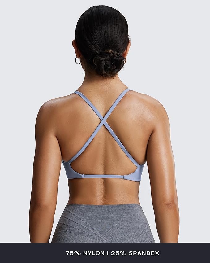 Aoxjox Women's Workout Sports Bras Fitness Metamorph Sienna Twist Bra Yoga Crop Tank