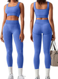 OLCHEE Womens Workout Sets 2 Piece Seamless Square Neck Sports Bra Padded Butt Lifting Leggings High Waist Yoga Gym Outfits