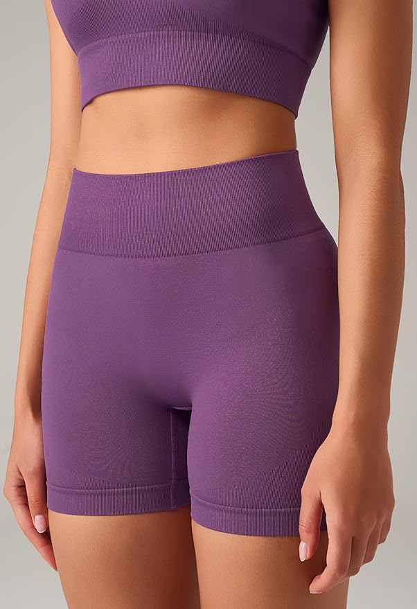 OLCHEE Womens Workout Sets 2 Piece - Seamless Acid Wash Yoga Outfits Shorts and Crop Top Matching Gym Athletic Clothing Set