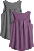 PINSPARK Workout Tops for Women Racerback Tank Tops Sleeveless Athletic Running Shirts Lightweight Yoga Gym Tank,2 Pack S-3XL