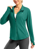 Soothfeel Women's UPF 50+ Lightweight Athletic Jackets Sun Protection Zip Up Long Sleeve Shirts Hiking Workout Outdoor Pocket