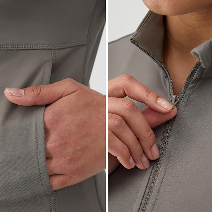 Hanes Women's Jacket, Moves Full-Zip Workout Jacket, Moisture-Wicking Outwear, Soft & Stretchy Athletic Wear for Women