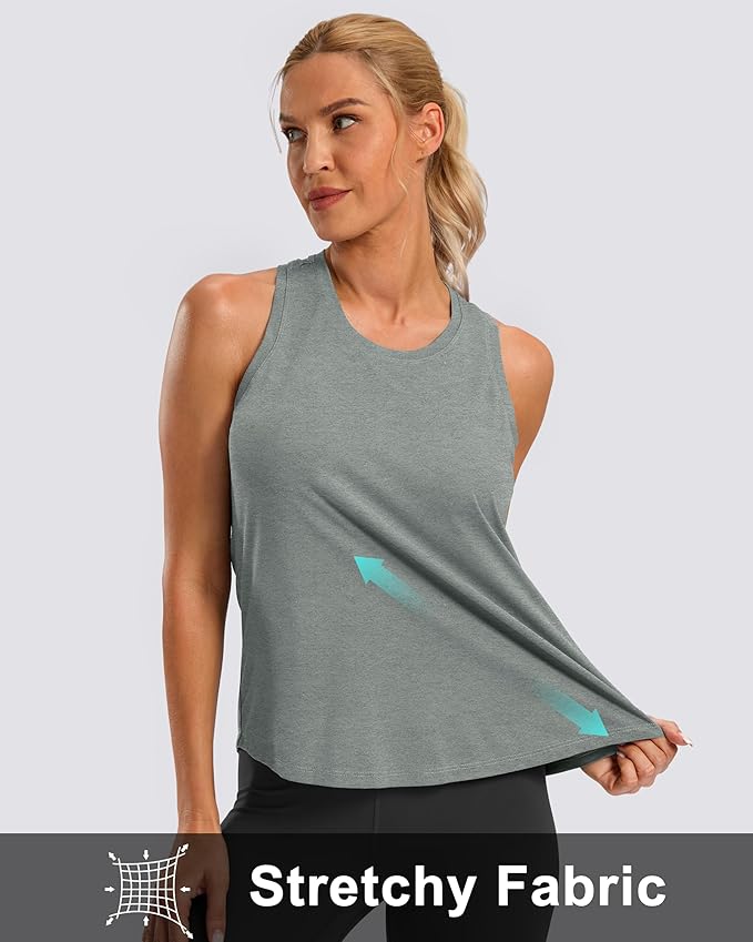 G Gradual Women's Workout Tank Tops Racerback Athletic Yoga Tops Loose Fit Sleeveless Running Gym Sports Shirts for Women