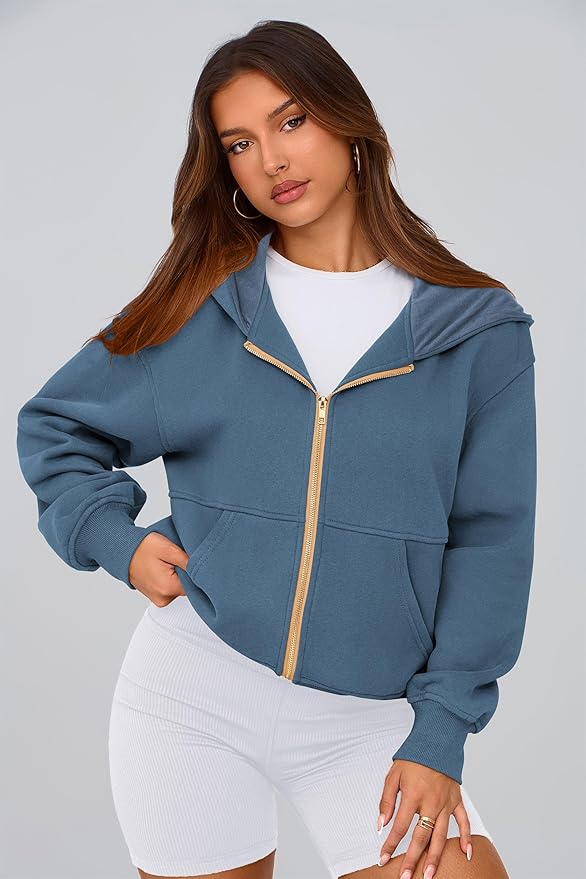 PRETTYGARDEN Hoodies for Women Sweatshirt Zip Up Hoodie Fall Fashion 2026 Trendy Long Sleeve Jackets Winter Clothing Outfits