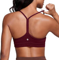 CRZ YOGA Butterluxe Y Back Sports Bras for Women - Padded Racerback Low Impact Spaghetti Thin Strap Workout Yoga Top
