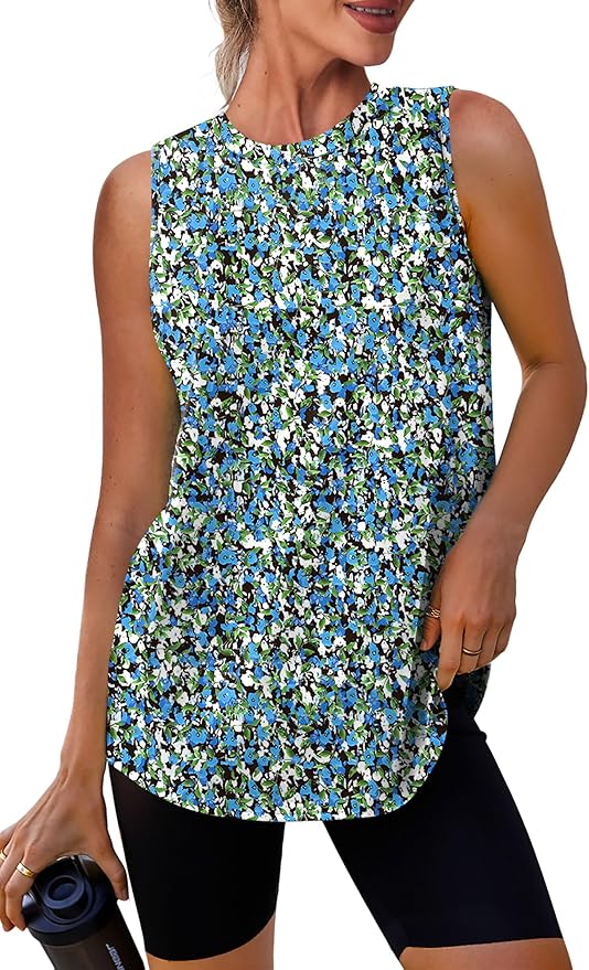 Womens Workout Tank Tops Lightweight Sleeveless Shirts for Women Loose Fit Tops for Athletic Running Tennis Yoga