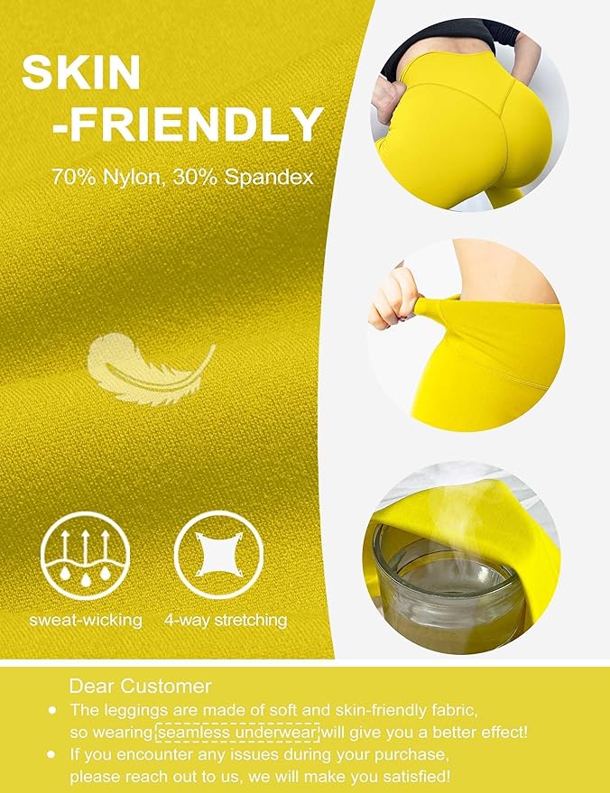 Olmlmt No Front Seam Workout Leggings for Women Tummy Control Butt Lifting Leggings Buttery Soft Gym Yoga Pants