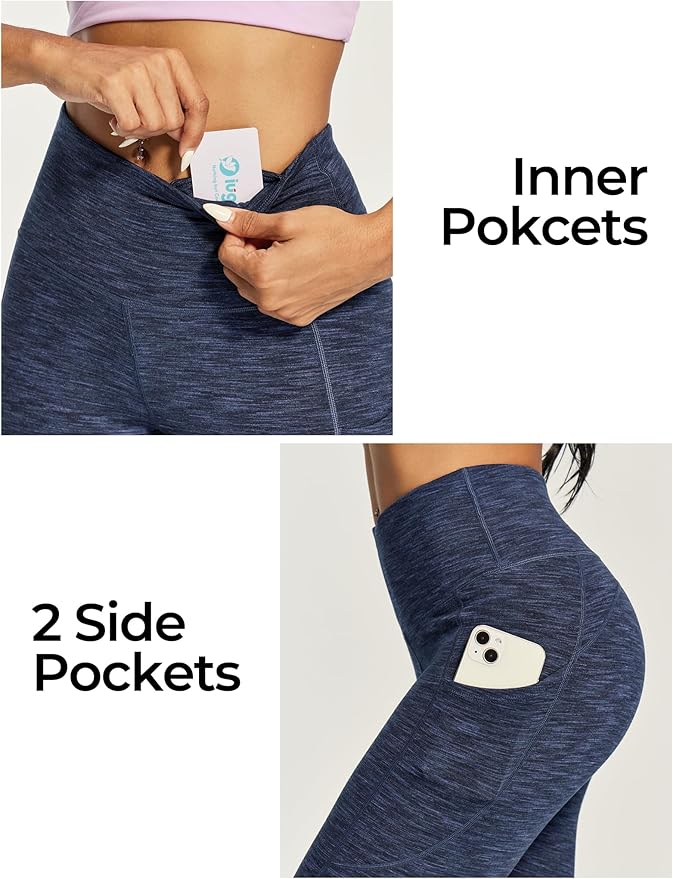 IUGA High Waisted Yoga Pants for Women with Pockets Capri Leggings for Women Workout Leggings for Women Yoga Capris