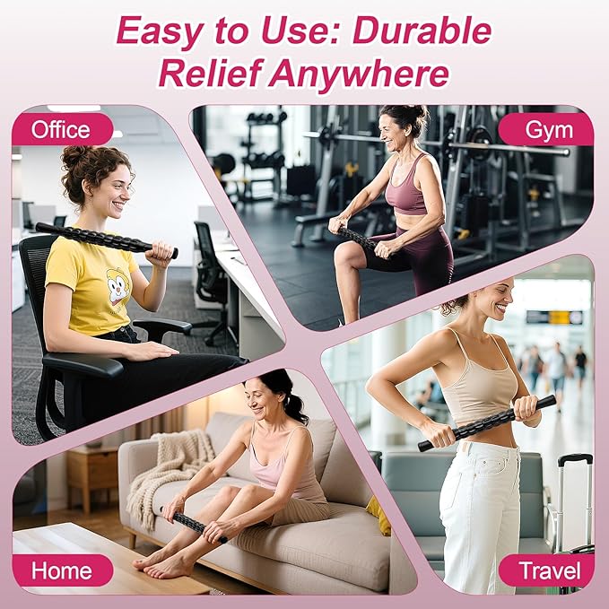 ZanLLW Massage Roller, Muscle Roller Stick, Neck Massager Roller, Therapy Stick for Legs, Calf, Thigh, Lipo Roller for Muscle Relief, Massage Rolling Pin for Trigger Points, Help Sore Muscle Recovery
