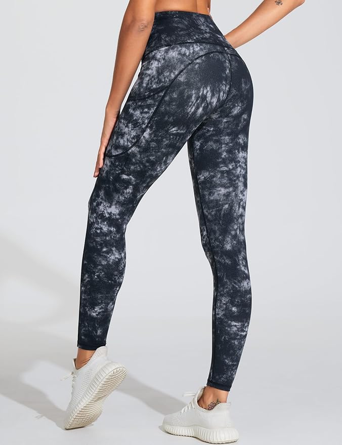 THE GYM PEOPLE Thick High Waist Yoga Pants with Pockets, Tummy Control Workout Running Yoga Leggings for Women