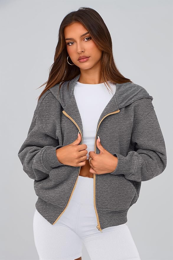 PRETTYGARDEN Hoodies for Women Sweatshirt Zip Up Hoodie Fall Fashion 2026 Trendy Long Sleeve Jackets Winter Clothing Outfits