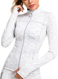QUEENIEKE Womens Running Jackets Athletic Workout Scrub Jacket Track Full Zip Up Gym for Women Yoga Top