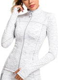 QUEENIEKE Womens Running Jackets Athletic Workout Scrub Jacket Track Full Zip Up Gym for Women Yoga Top