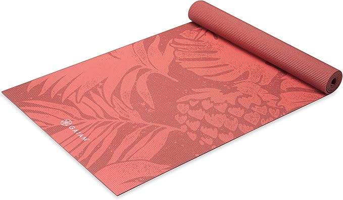 Gaiam Print Yoga Mat, Non Slip Exercise & Fitness Mat for All Types of Yoga, Pilates & Floor Exercises