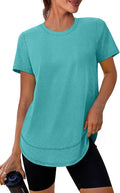 XIEERDUO Womens Workout Tops Short Sleeve Shirts Quick Dry Outfits for Hiking Running S-3XL