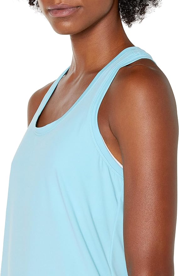 Amazon Essentials Women's Active Quick Dry Tech Stretch Racerback Scoop Neck Tank Top, Multipacks