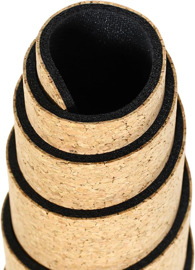 Plyopic Ultimate Cork Yoga Mat – Non-Slip Ultra-Premium Cork | Thicker, Longer & Wider for Extra Comfort | 100% Natural Grip & Eco Friendly | Optional Alignment Lines | For Yoga, Bikram & Hot Yoga