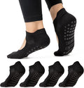 CoolMate Pilates Socks with Grips for Women, Yoga Socks, Crew Non Slip Women for Barre, Pilates Gifts for Women