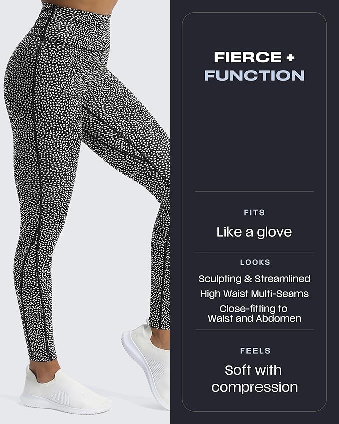 Aoxjox High Waisted Workout Leggings for Women Trinity Yoga Pants 26.5"
