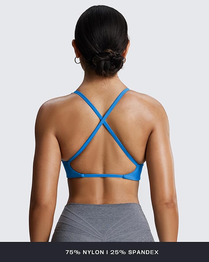 Aoxjox Women's Workout Sports Bras Fitness Metamorph Sienna Twist Bra Yoga Crop Tank