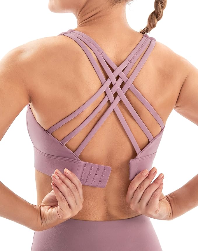 IUGA Sports Bras for Women High Support Large Bust High Impact Womens Sports Bras Strappy Padded Sports Bra