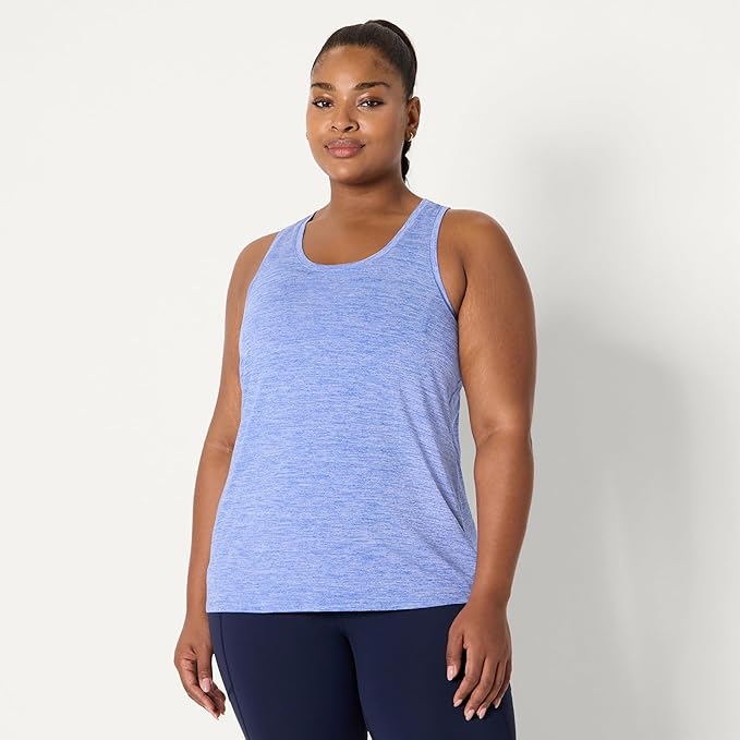 Amazon Essentials Women's Active Quick Dry Tech Stretch Racerback Scoop Neck Tank Top, Multipacks