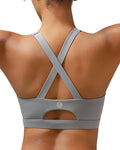 RUNNING GIRL Sports Bra for Women High Support,Molded Cup Strappy Running Sports Bras with Sewn in Pads