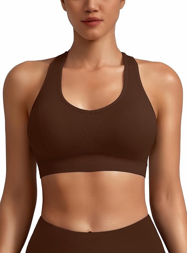 MIRITY Women Racerback Sports Bras - High Impact Workout Gym Activewear Bra