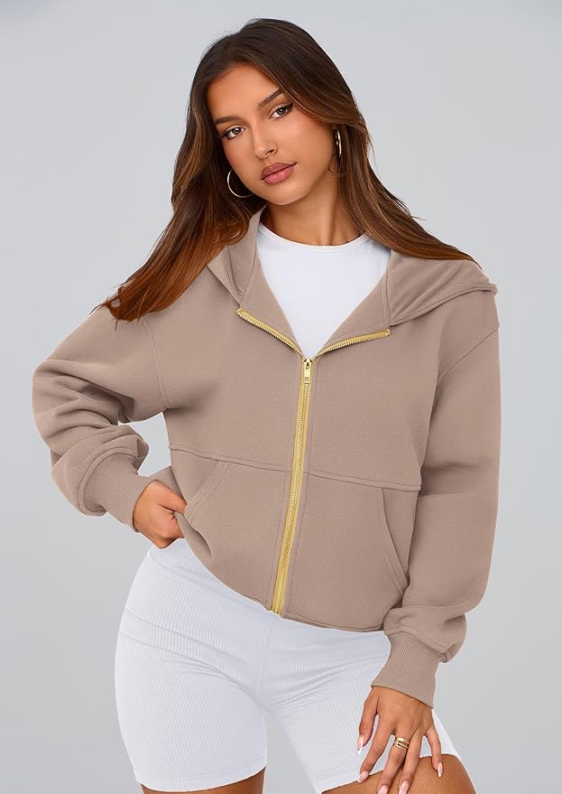 PRETTYGARDEN Hoodies for Women Sweatshirt Zip Up Hoodie Fall Fashion 2026 Trendy Long Sleeve Jackets Winter Clothing Outfits
