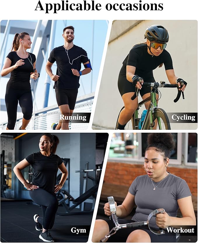 5-Pack Women's Compression Shirts Short Sleeve Workout Tops Athletic Baselayer Quick Dry Gym Yoga Running T-Shirt