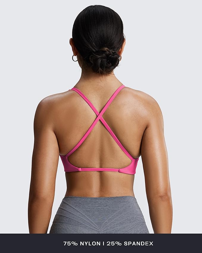 Aoxjox Women's Workout Sports Bras Fitness Metamorph Sienna Twist Bra Yoga Crop Tank