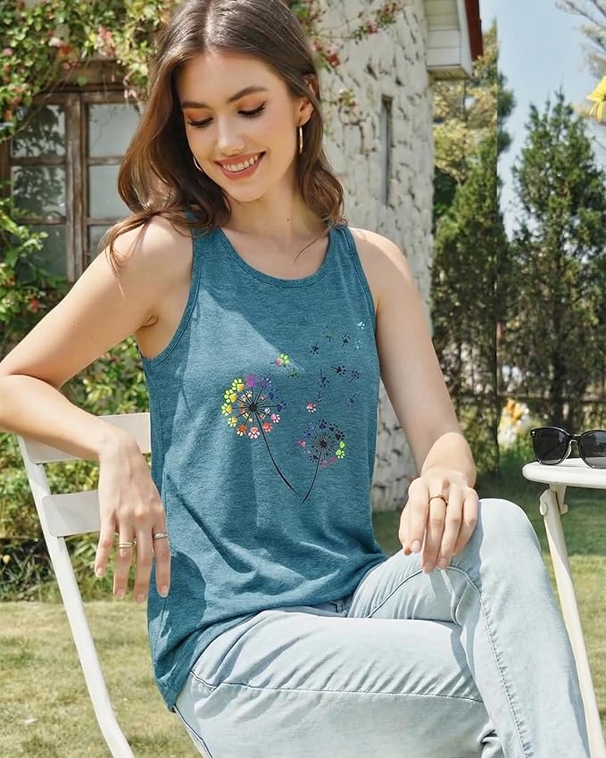 JILUVIN Tank Tops for Women Racerback Summer Sleeveless Casual Graphic Basic Top Shirts 2026