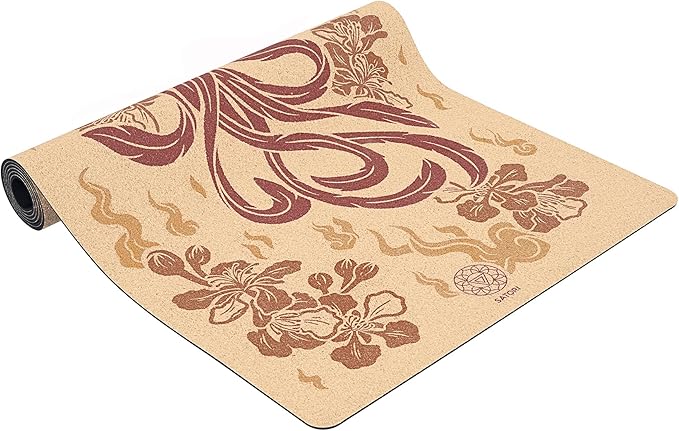 Cork Yoga Mat with Natural Rubber Base, Extra Size, Thickness and Support, Excellent Cushion & Grip, Non-Slip, Non-Toxic, Sweat-Resistant, Sustainable, Eco-friendly Exercise Mat