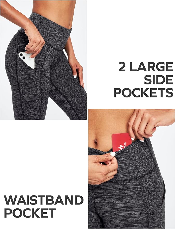 Ewedoos Leggings with Pockets for Women High Waisted Athletic Workout Compression Leggings Tummy Control Yoga Pants Women