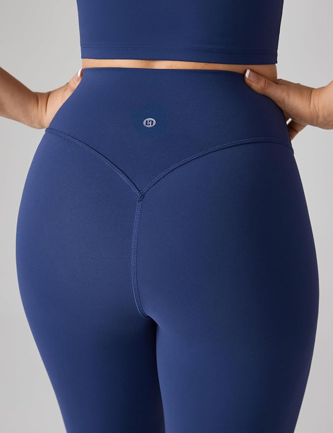 UNISSU Hugcurve No Front Seam High Waisted Workout Leggings for Women Buttery Soft Yoga Pants Gym Athletic Tights - 25''