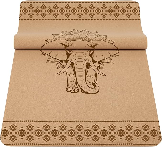 Premium Cork Yoga Mat Non Slip Thick Cork Exercise & Fitness Mat for Yoga, Pilates, & Home Workouts(72" x 24" x 5mm Thick)