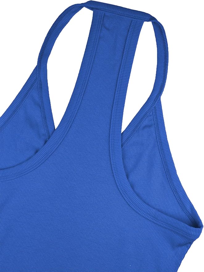 iGENJUN Workout Tops for Women Racerback Basic Tank Summer 2026 Camisole V Neck Slim Fit Ribbed Sleeveless