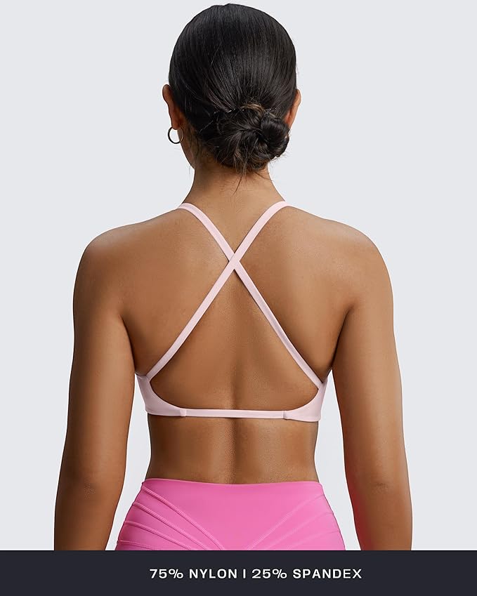 Aoxjox Women's Workout Sports Bras Fitness Metamorph Sienna Twist Bra Yoga Crop Tank