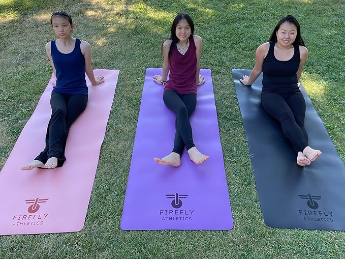 Premium Yoga Mat - 5mm Thick, Extra Wide & Long, Non-Slip Natural Rubber Base & PU Top, Anti-Tear, Ideal for Yoga, Pilates, and Fitness.
