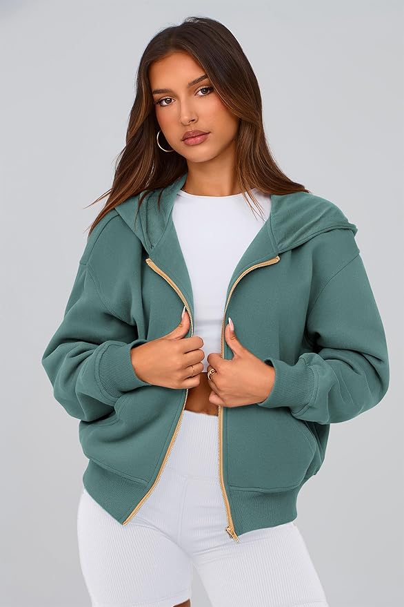 PRETTYGARDEN Hoodies for Women Sweatshirt Zip Up Hoodie Fall Fashion 2026 Trendy Long Sleeve Jackets Winter Clothing Outfits