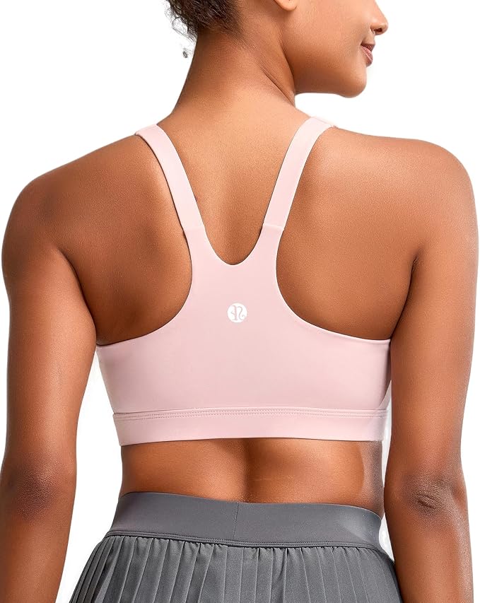 RUNNING GIRL Sports Bra for Women, Molded Cup High Impact Sports Bras for Women with Sewn in Pads