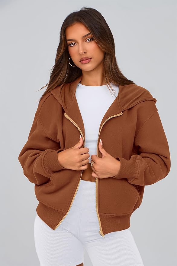 PRETTYGARDEN Hoodies for Women Sweatshirt Zip Up Hoodie Fall Fashion 2026 Trendy Long Sleeve Jackets Winter Clothing Outfits