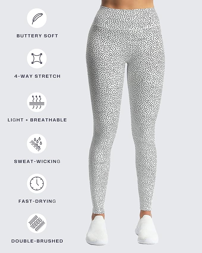 Aoxjox High Waisted Workout Leggings for Women Trinity Yoga Pants 26.5"