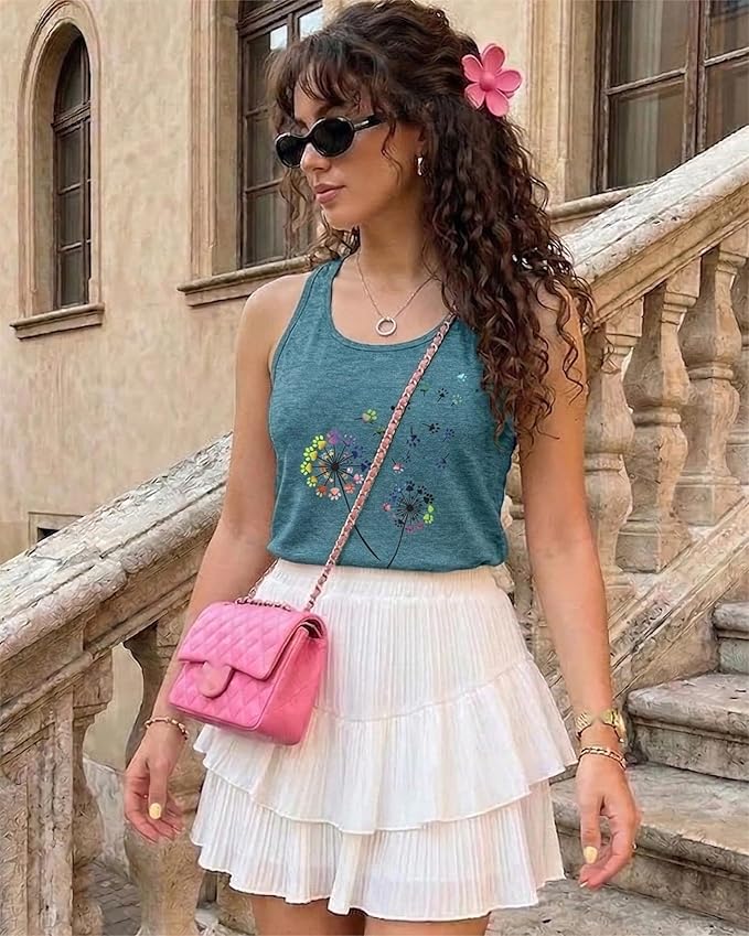 JILUVIN Tank Tops for Women Racerback Summer Sleeveless Casual Graphic Basic Top Shirts 2026