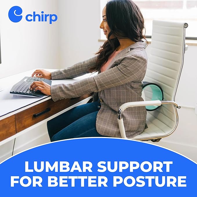Chirp Wheel Foam Roller – Targeted Back & Neck Relief, Lumbar Spine Stretcher, Spinal Decompression Back Stretcher, Massage Roller with Density Foam for Physical Therapy, Supports 500lbs, 4-Pack Mint