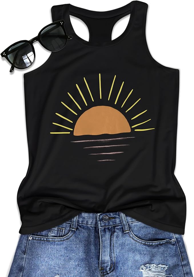 JILUVIN Tank Tops for Women Racerback Summer Sleeveless Casual Graphic Basic Top Shirts 2026